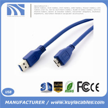 1m 3 pies Micro B USB 3.0 Data Sync Carga Cable de carga de transferencia para Samsung Galaxy Note HDD